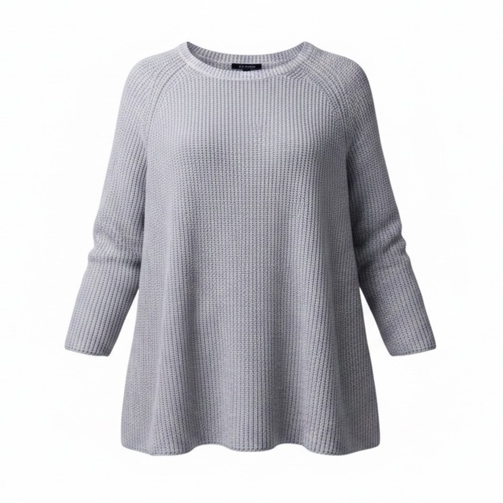 Eileen Fisher Womens Large Crew Neck Brown Knit Crew Neck Top Pullover NWT